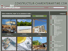 Tablet Screenshot of constructeur-charentemaritime.com